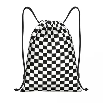 Класическа раница на съвсем малък в шахматна дъска, спортна чанта за жени, мъже шахматната дъска, тренировъчен раница