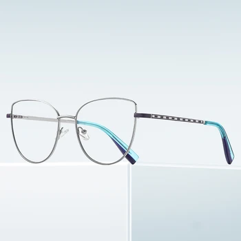 BANMAR Personality Очила с защита от синя светлина женски, цвят карамел, метални рамки за очила 