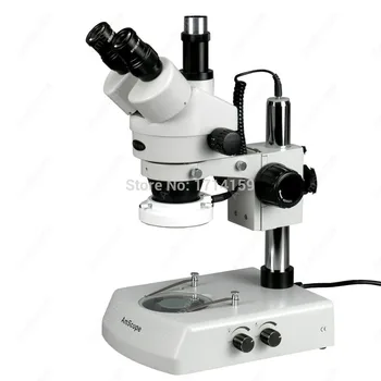 Ветеринарни аксесоари AmScope led стереомикроскоп с тринокулярным увеличаване 7X-90X