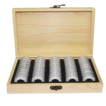 100 Кутии за защита на възпоменателни монети, колекция от монети, кутия за съхранение на монети за 1821252730 мм, универсална