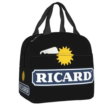Марсилия Франция Ricard Изолирани чанти за обяд за жени, преносим термоохладитель, училищен обяд-бокс за хранене