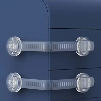 1 бр., детски защитни брави за домашна сигурност, прозрачен заключване на чекмеджета, шкаф, капаче за хладилник