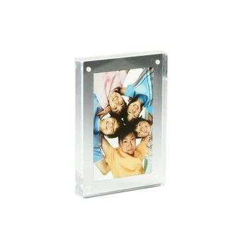 Магнитна Рамка за снимки с размер 10x15 см За Плот, Двустранен Кутия - Прозрачен Акрил