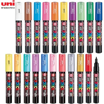 1 Акрилни Маркер UNI POSCA PC-1M Colores 0,7 ММ, дръжка за ПОП-Плакат/Графити, Рекламни Стоки за Бродерия, гама цветове, по Избор