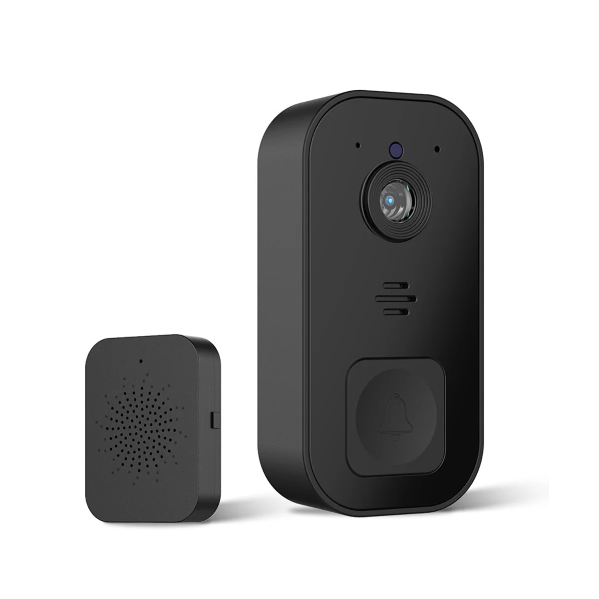 Безжична Камера видео домофон звънец интелигентен звънец Лесна инсталация, Поддръжка 2.4 G Wifi черен