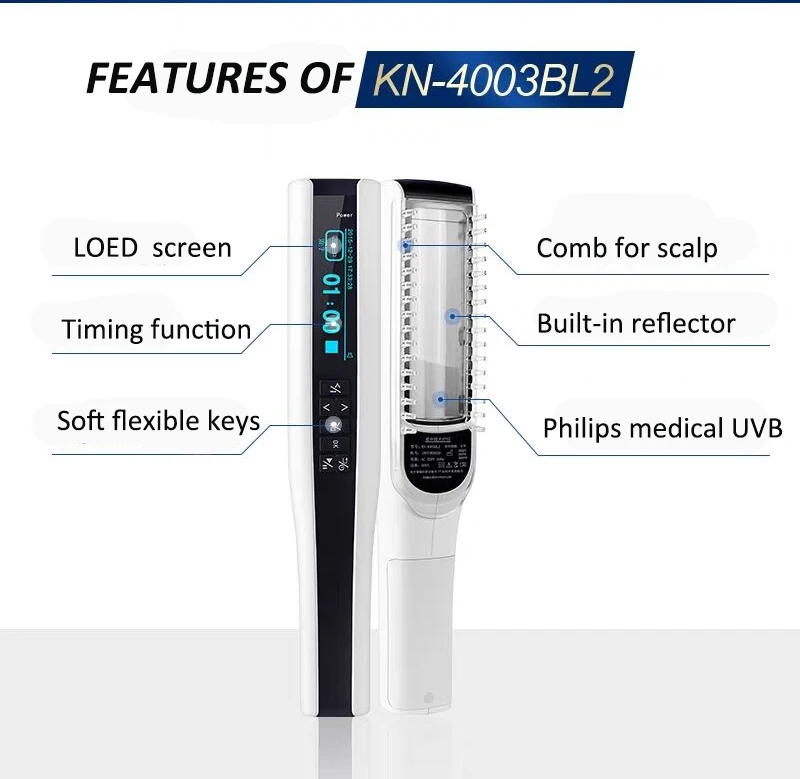 машина KN-4003БЛ2 терапия светлина УВБ съоръжения на физическата терапия преносима KN-4003БЛ2 в полза на дом за лечение на псориазис, витилиго