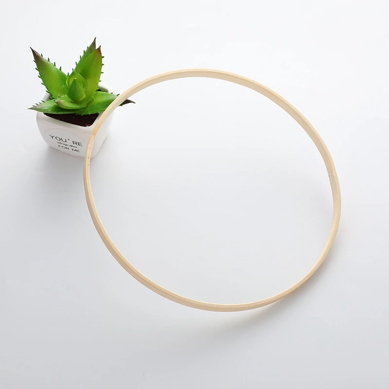 4X Бамбукови пръстени Dream, дървен кръг, кръг ловец, направи си сам, обръч за цветен венец, кошница за декор на стайни градински растения 26 см