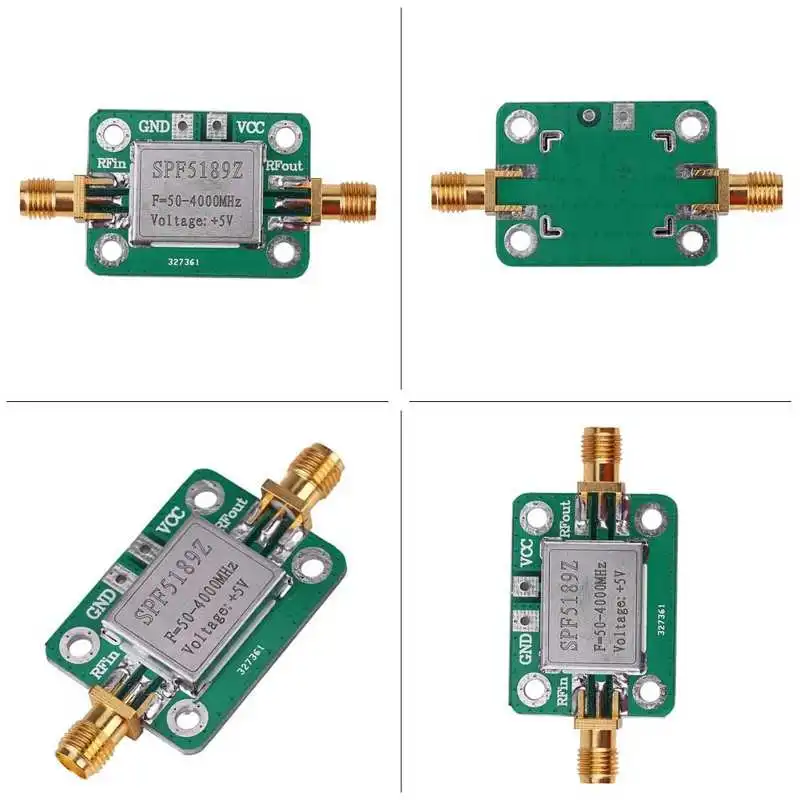 Радиочестотни усилвател SPF5189 Приемник на радиочестотния сигнал с ниско ниво на шум Модул усилвател на третиране LNA 50-4000 Mhz NF = 0,6 db